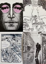 Klaus Voormann Beatles art postcard set Hamburg John Lennon Paul McCartney