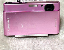 SONY Cyber-Shot DSC-T77 Digital Camera Pink w/ Battery, Charger Japanese only