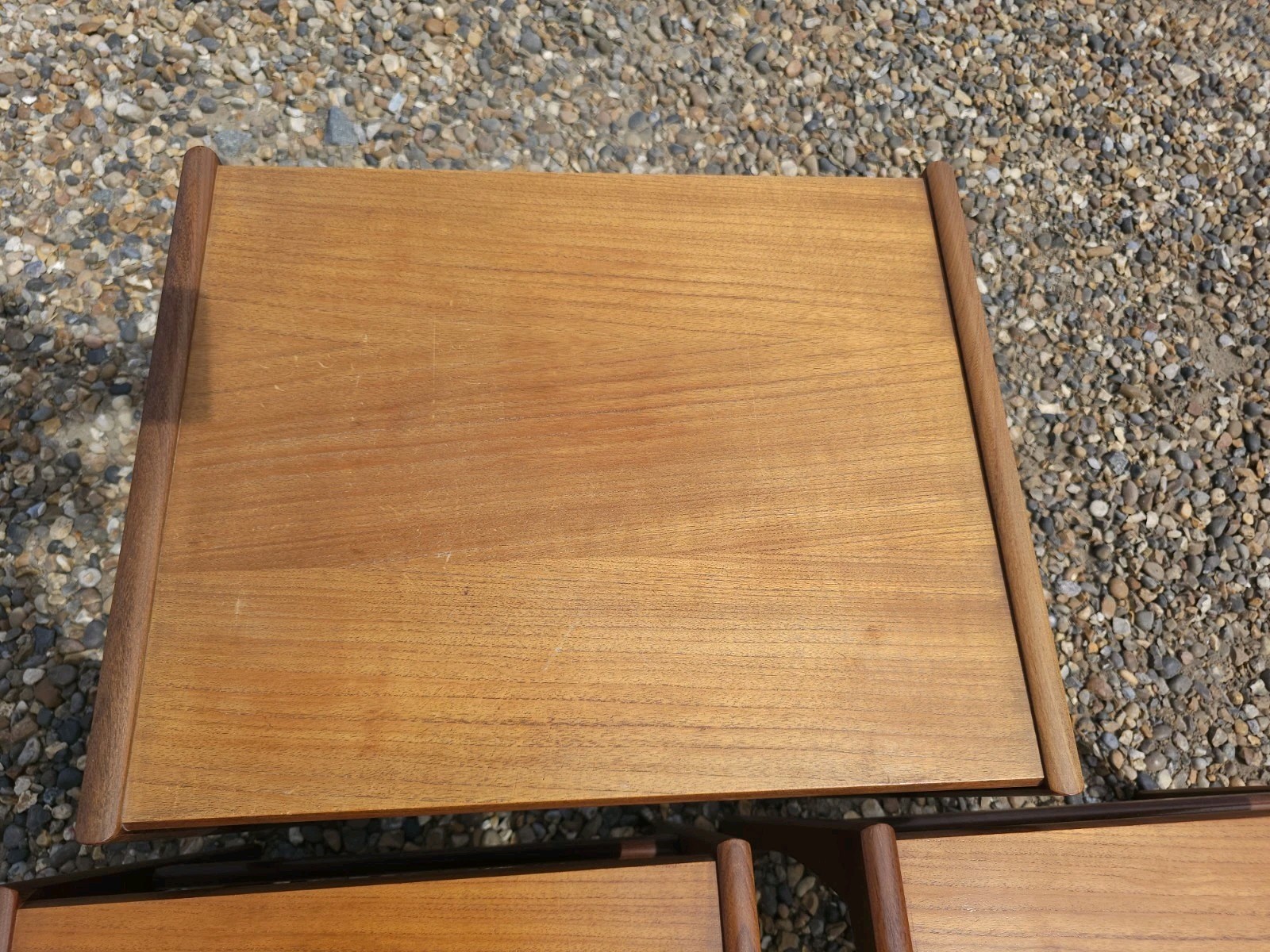G Plan Vintage Mid Century Quadrille Nest of 3 Tables Teak Fair Condition — image 12