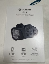 Olight PL X Tactical Light, Matte Black, 1200L, Dual Beams, Floodlight/Spotlight