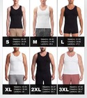 3 Pack Compression Shirt Men's Tummy Control Body Shaper Tank TopConceals Man — photo 5