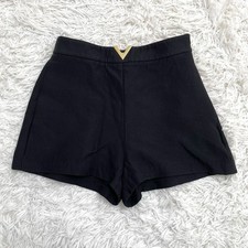 Excellent condition VALENTINO V logo crepe shorts 36 current luxury