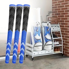 Golf Grips in Black/Blue/Gray 3 Pack, Soft Non-Slip Design with Moisture Control