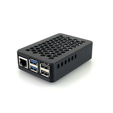 Raspberry Pi 5 Case, Custom 3D Printed with Silicone Bumper Pads, Black