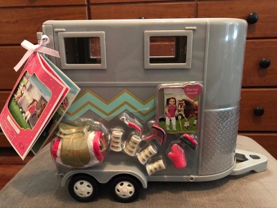 lori hoofing it horse trailer