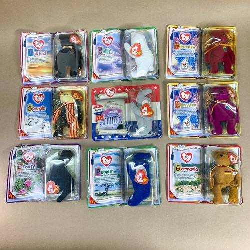 Lot of 9 TY Beanie Babies McDonalds Happy Meal Toys 2000