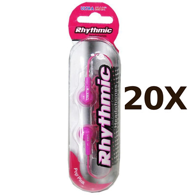 20X ULTRA MAX RHYTHMIC STEREO HEADPHONES / OHRHÖRER 3,5MM KLINKE - PINK