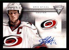 2013-14 Panini Titanium Reserve Autographs #TRERS Eric Staal Auto SP (ref 33022)