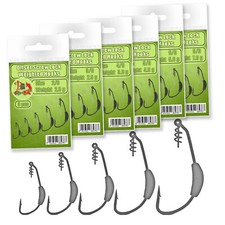 Offset Hook Weighted Screw Lock Weedless Spring Pike Perch Fishing Soft Lure