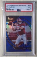 2021 Panini Chronicles Draft Picks Select Blue Alabama Mac Jones /99 Mint PSA 9