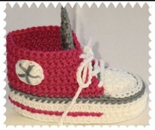 ♡Babyschuhe Chucks Sneakers( Gestrickt/gehäkelt) 10cm 