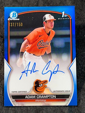 2023 Bowman Chrome 1st BLUE REFRACTOR PROSPECT ROOKIE AUTO Adam Crampton 137/150