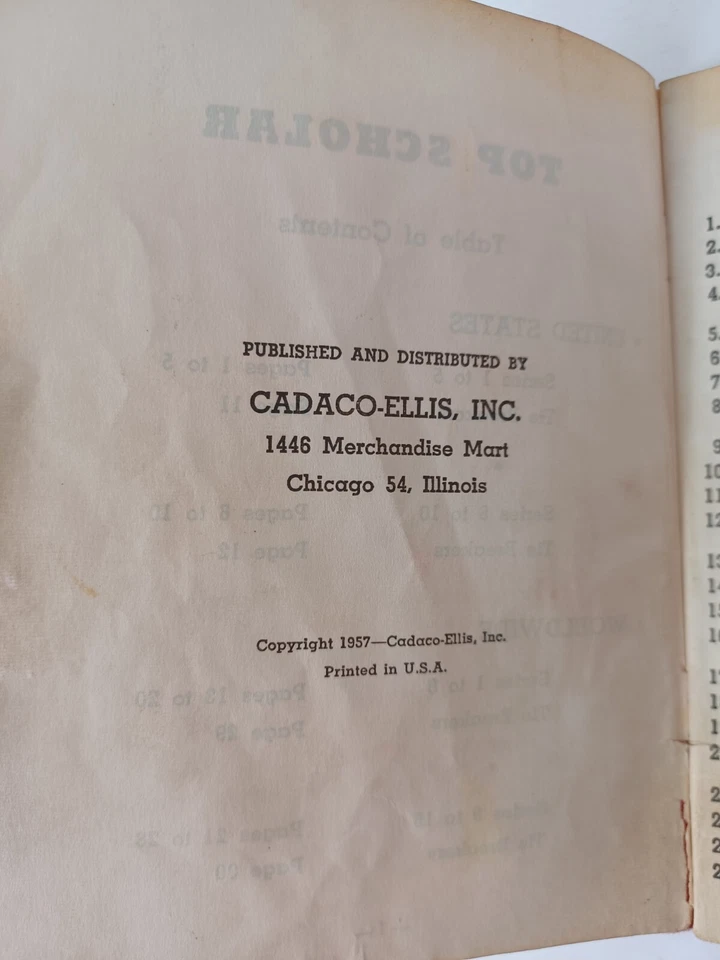 Top Scholar Board Game Question Book Only by Cadaco Ellis 1957 - Image 4 of 4