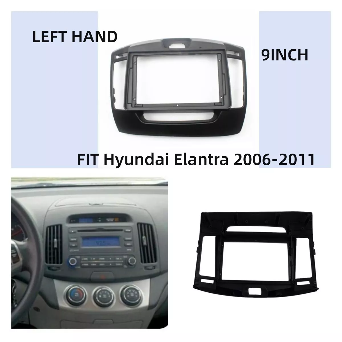 Fascia Panel Frame Trim Dash Kit For Hyundai Elantra 2006 2011 Car