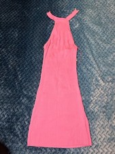 Zara Pink Ribbed Sleeveless Dress for Women’s Small; NEW