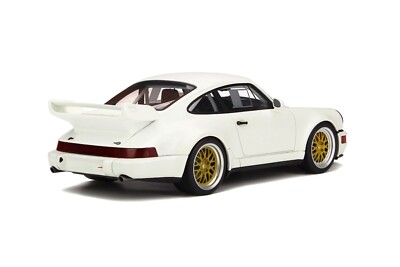 1/18 Scale Porsche 911 964 RSR 1993 White Resin Model Car by GT