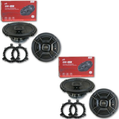 NEW 4 x POLK AUDIO 6.5'' 2-WAY CAR AUDIO BOAT MARINE UTV COAXIAL SPEAKERS 6-1/2''
