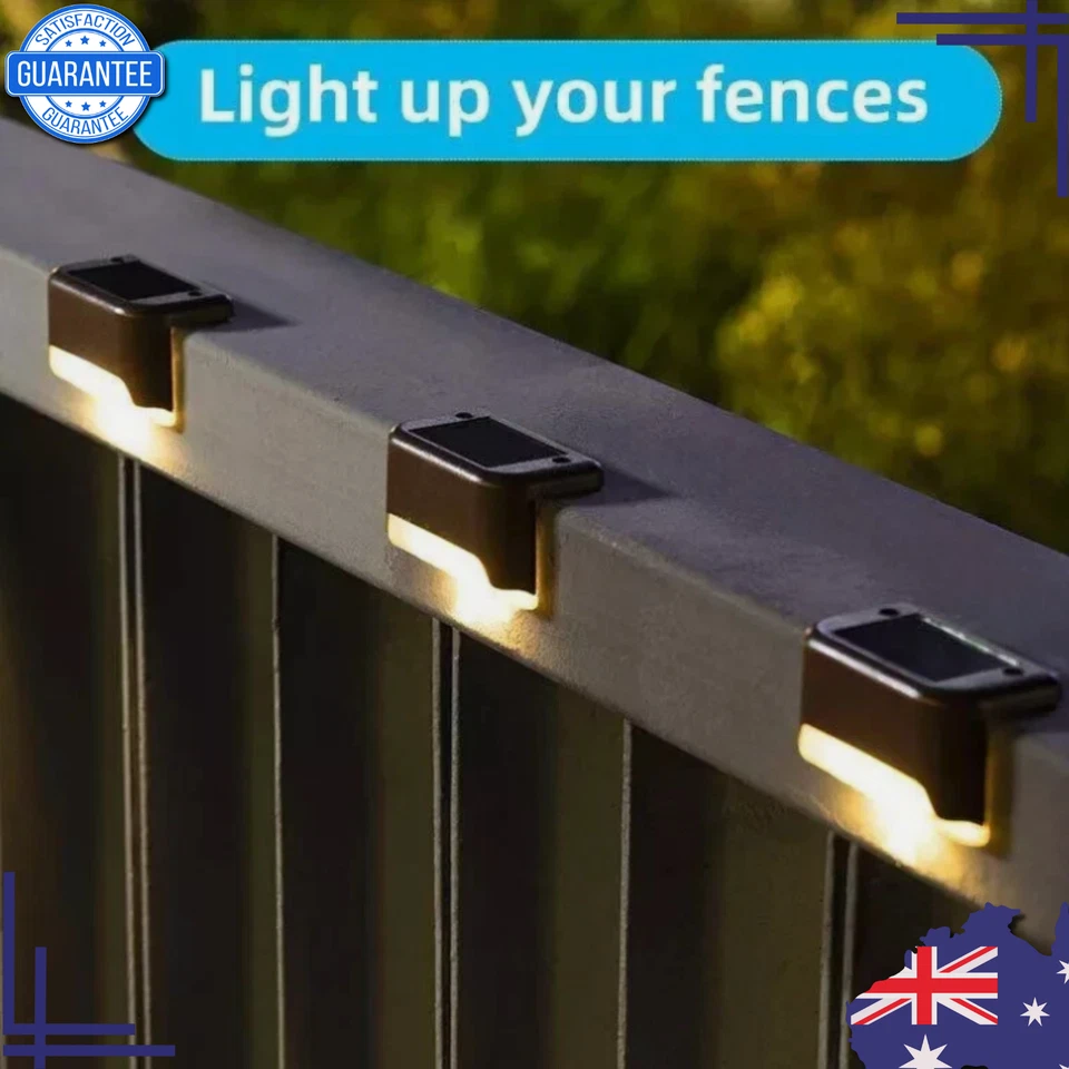 Solar LED Deck Lights Outdoor Step Fence Path Patio Garden Pathway Lamp - Image 2 of 4