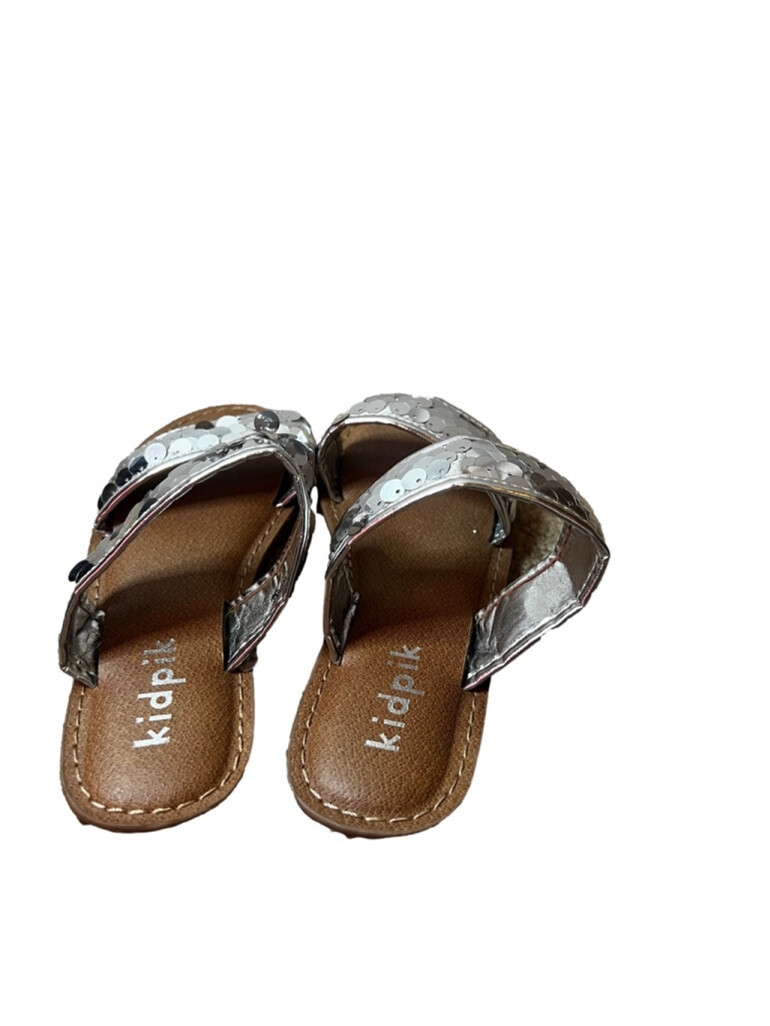 APL Sandali Kidpik bambina taglia 2 argento paillettes slides