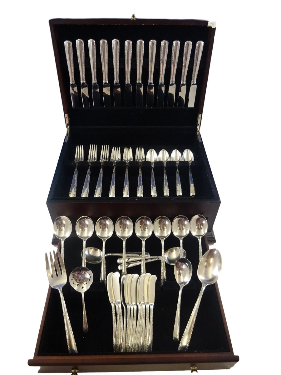 Camellia by Gorham Sterling Silver Flatware Service For 12 Set 76