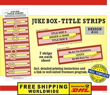 (uxA141) ⭐ 35-210 Jukebox strisce titolo per WURLITZER, Seeburg, NSM, AMI/ROWE...