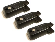 3 KEYED ALIKE Black Locking Cargo Trailer Cambar Door Latch Vise Lock Cam Bar