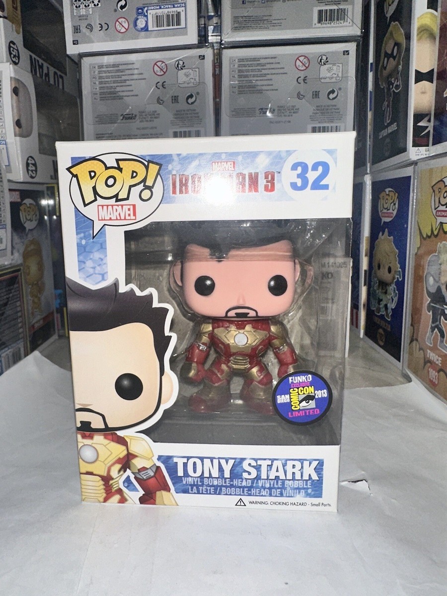 Funko Pop Marvel Sdcc Sticker Exc Iron Man Tony Stark 32 With Very