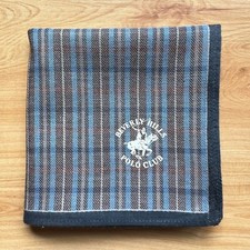 VINTAGE HANDKERCHIEF MEN'S ART STRIPED PLAIN COTTON POCKET SQUARE 17" A-0635