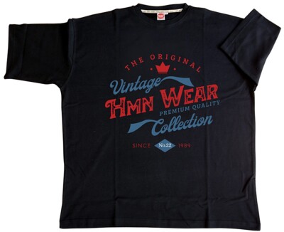 Übergrößen T-Shirt HONEYMOON Schwarz HMN Wear 6XL bis 15XL
