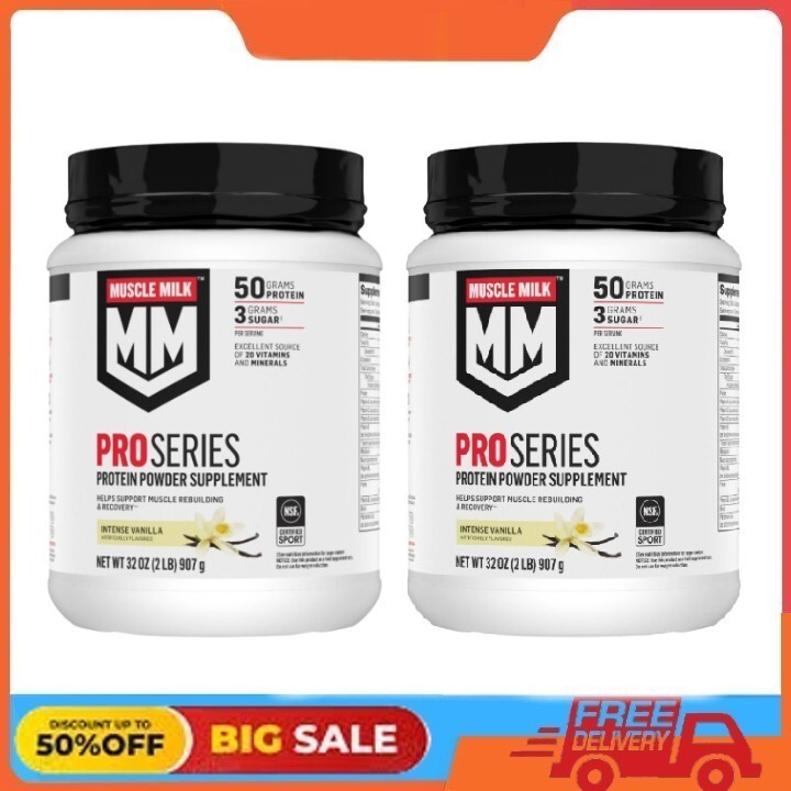 Muscle Milk Pro Series Protein Powder, Intense Vanilla, 50g Pro, 2 Pound