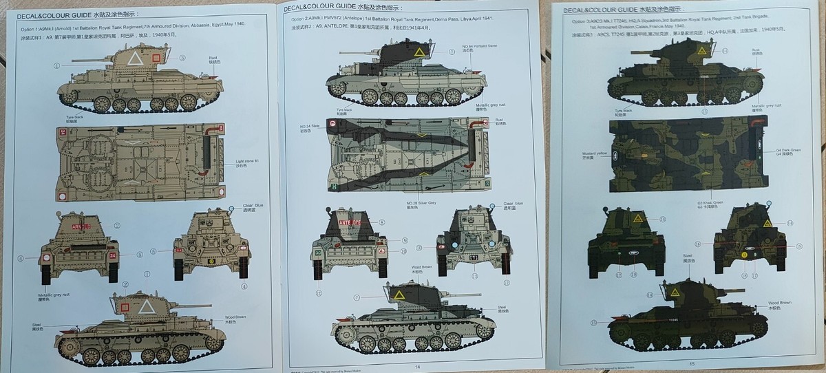 Bronco Models 1/35 WWII British Cruiser Tank A9/A9 CS | eBay