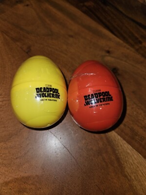 BOTH Deadpool And Wolverine Claw Machine Necklaces ! BOTH YELLOW AND RED EGGS