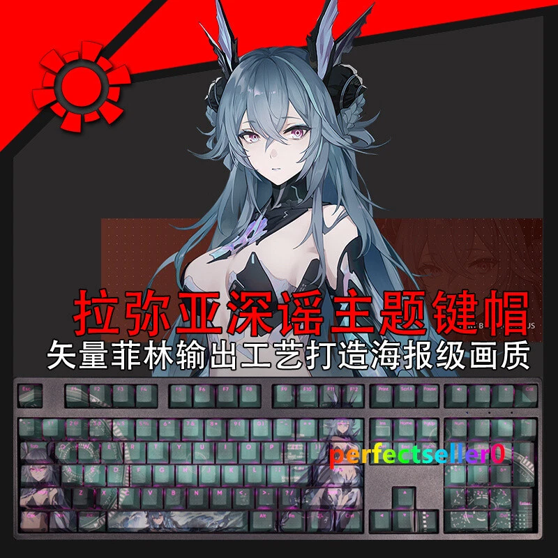lamia GRAY RAVEN:PUNISHING Keycap PBT Sublimation Cherry MX 108 Keys For Keypads - Image 3 of 4