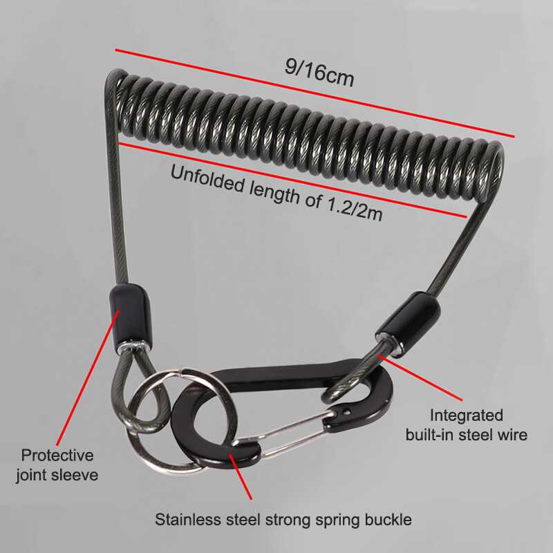 Fishing Rope Anti-lost Spiral Spring Lure Pliers Lanyard Wire Spring ...