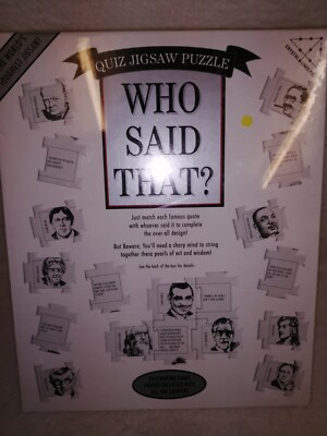 Quiz Puzzle WER HAT DAS GESAGT? Match Famous Zitat zum Bauen Puzzle