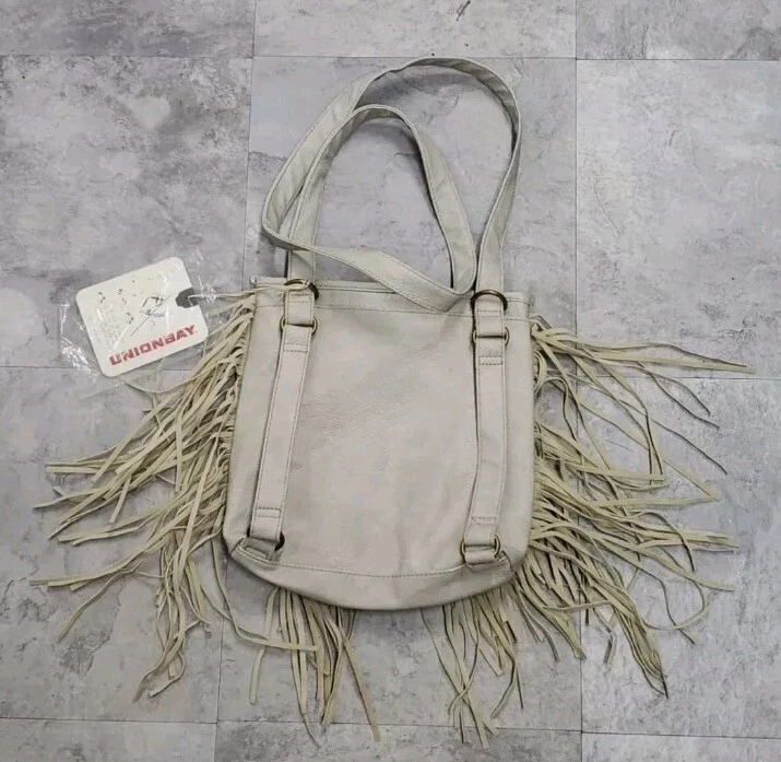 Unionbay Mochila Convertible Crossbody Bag Adjust. Strap Boho Hippie Leather - Image 3 of 4