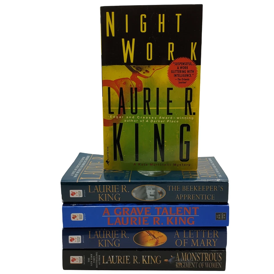 LAURIE R KING Paperback Books Lot of 5 Crime Thriller Murder Mystery Detective Foto 2 de 4
