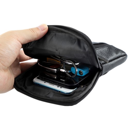Men Leather Phone Pouch Belt Bag Shoulder Crossbody Pack Waist Waterproof Bag AU - Picture 11 of 11