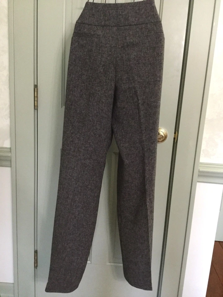 Твид Черный Белый Брюки Подкладка Поли Смесь 8 Прямые Штанины 8 Classique Entier  - Изображение 2 из 4