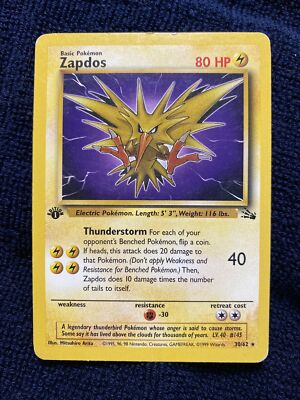 1999 Pokemon Zapdos 1st Edition 30/62 Fossil | eBay