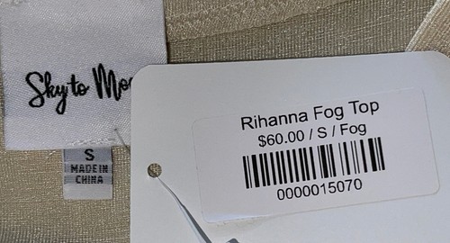 Sky to Moon Top or Shrug Crop Ivory Ballon Sleeve Rihanna Fog Top Small New $60 - Picture 4 of 6