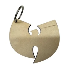 Wu-Tang Wooden Key Ring-Superhero-Key Chain-Car-2 7/8 x 2 3/4 Inches-1/4 Thick