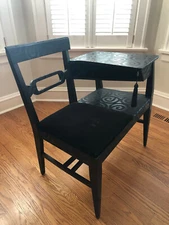 60s Shabby Chic Judestuff Functional Art Gossip Bench or School Chair