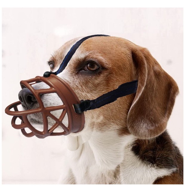 Dog's Mouth Cover Soft Basket Silicone Mouthpiece Ideal Preventing Bite