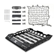 55x40 Universal Roof Rack Cargo Basket With Cargo Net Heavy Duty Steel Carrier