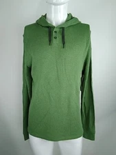 SmartWool Men Waffle Henley Hoodie Fern Green Medium 02593-N06
