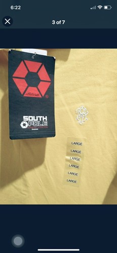 NWT Southpole XL Light Yellow Short Sleeve 100%Cotton Pique Polo Embroided Logo - Picture 4 of 7