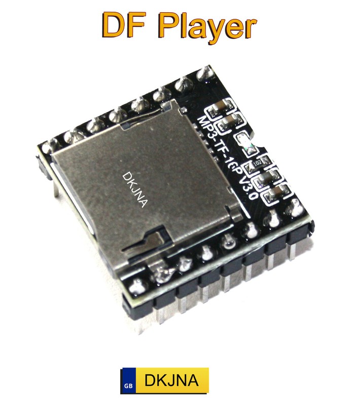 DFPlayer Mini MP3 Module – MP3/TF-16P audio board for Arduino / ESP projects.