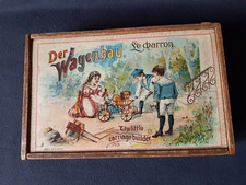 Antyczny pusty drewniany zestaw budowlany, budowa wagonów, stief Julius, JS, Le charron