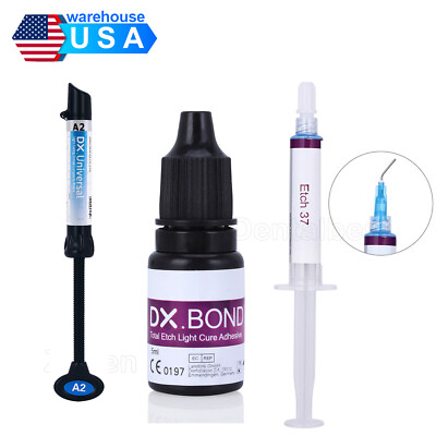 Resina compuesta curado por luz Universal Dental A2/Gel grabado/adhesivo unión